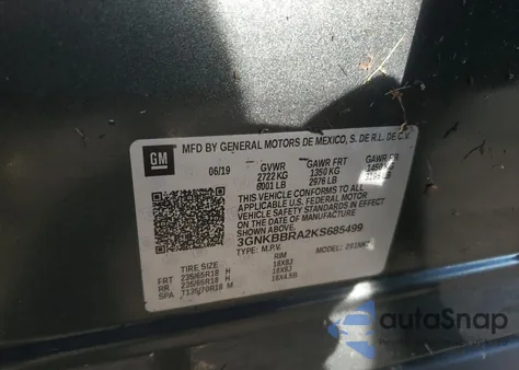 3GNKBBRA2KS685499